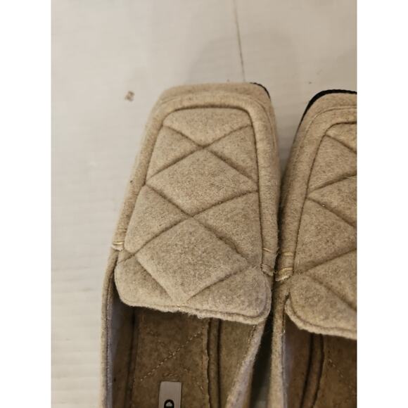 Na-kd Taupe Color Womens Loafers Quilted Upper Square Toe Size 39 (8.5) - Picture 9 of 16